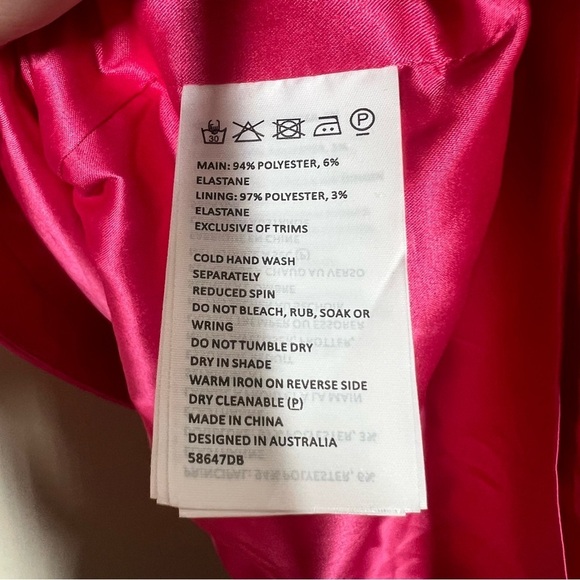 NWT Bardot Women’s Trinity Corset Mini Dress In Deep Pink Size Large - Picture 11 of 12